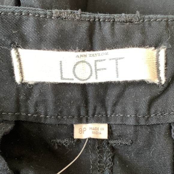 LOFT Black 100% Cotton 5” Inseam Shorts Size 8P New With Tag - Picture 13 of 14